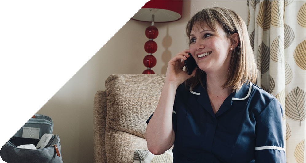 Stoma nurse on the phone